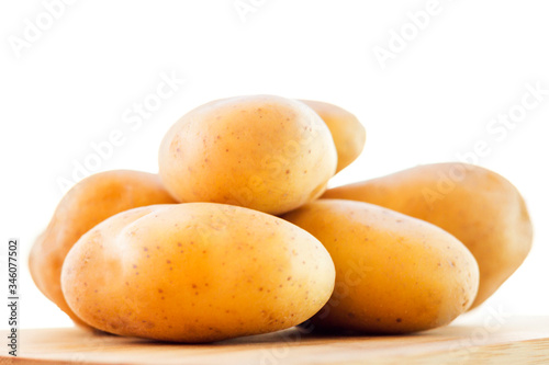 close up potatoes on kitchen table