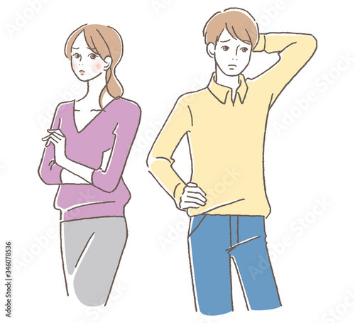 喧嘩する男女
