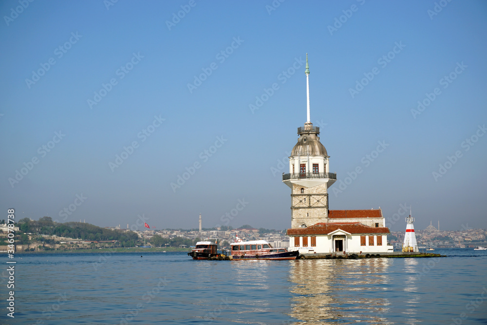 Maiden's tower, symbol of Istanbul, Turkey   