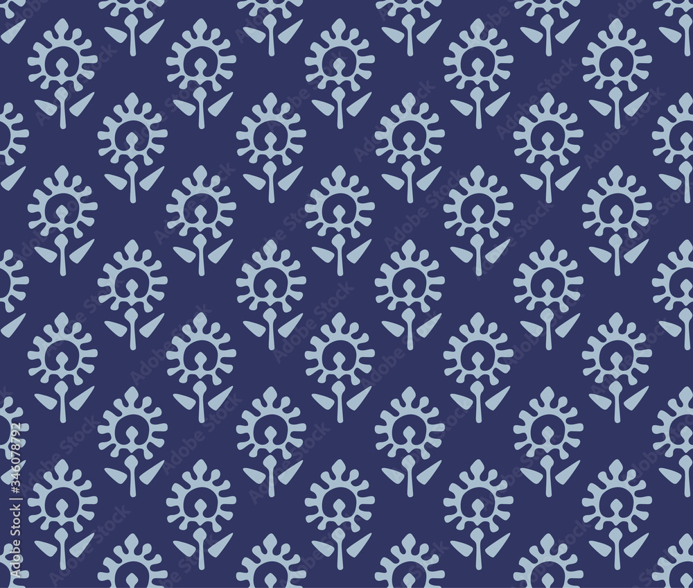 Japanese Floral Motif Vector Seamless Pattern Japanese Floral Motif Vector Seamless Pattern