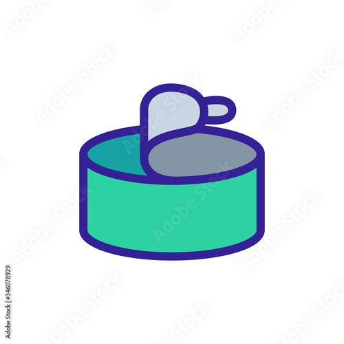 half open copper can icon vector. half open copper can sign. color symbol illustration