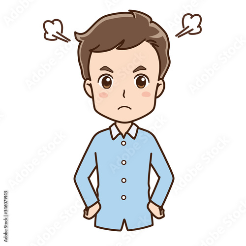 怒る男性のイラスト