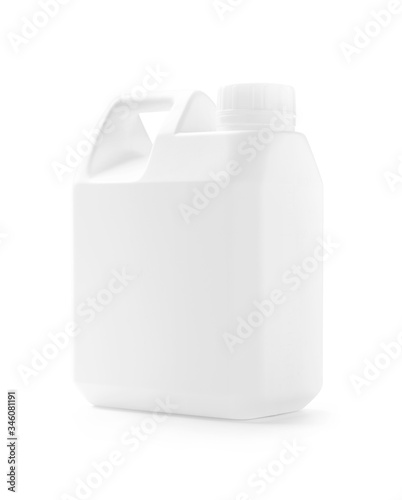 white plastic gallon for liquid product design mock-up photo