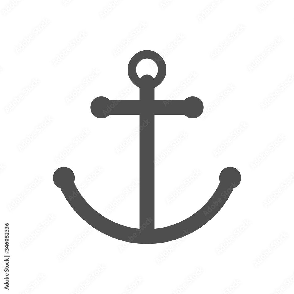 Anchor vector single icon, separate isolated sign. Retro sea ship nautical equipment. Navy travel vintage equipment Anchor vector single icon, separate isolated sign. Retro sea ship nautical equipment. Navy travel vintage equipment