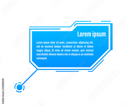 HUD futuristic style callout titles. Futuristic callout bar labels. Vector stock illustration