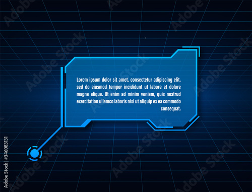 HUD futuristic style callout titles. Futuristic callout bar labels. Vector stock illustration