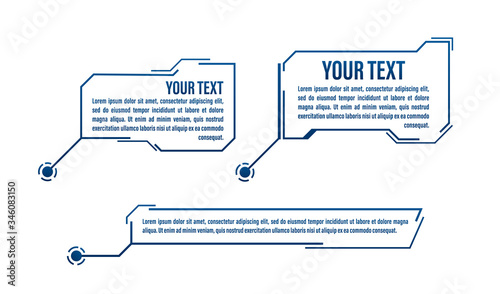 HUD futuristic style callout titles. Futuristic callout bar labels. Vector stock illustration