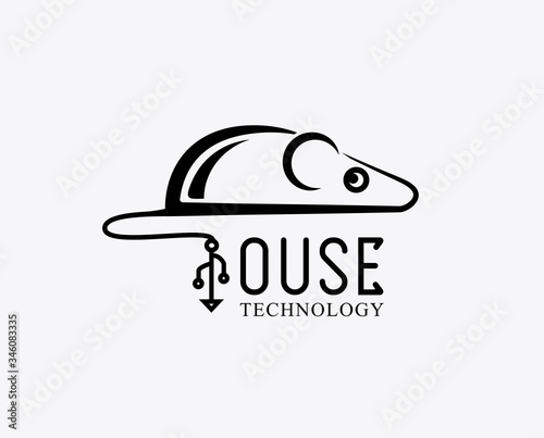 Mouse computer for technology company logo design inspiration