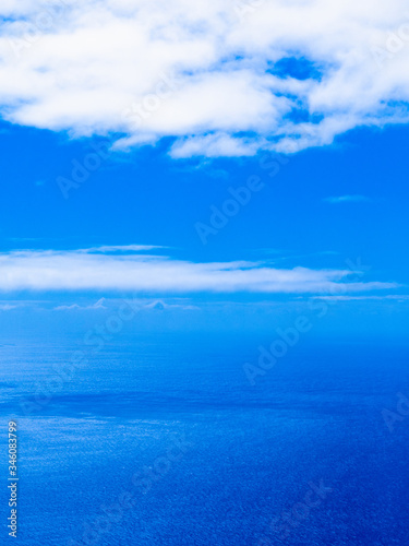 空撮 青空と太平洋