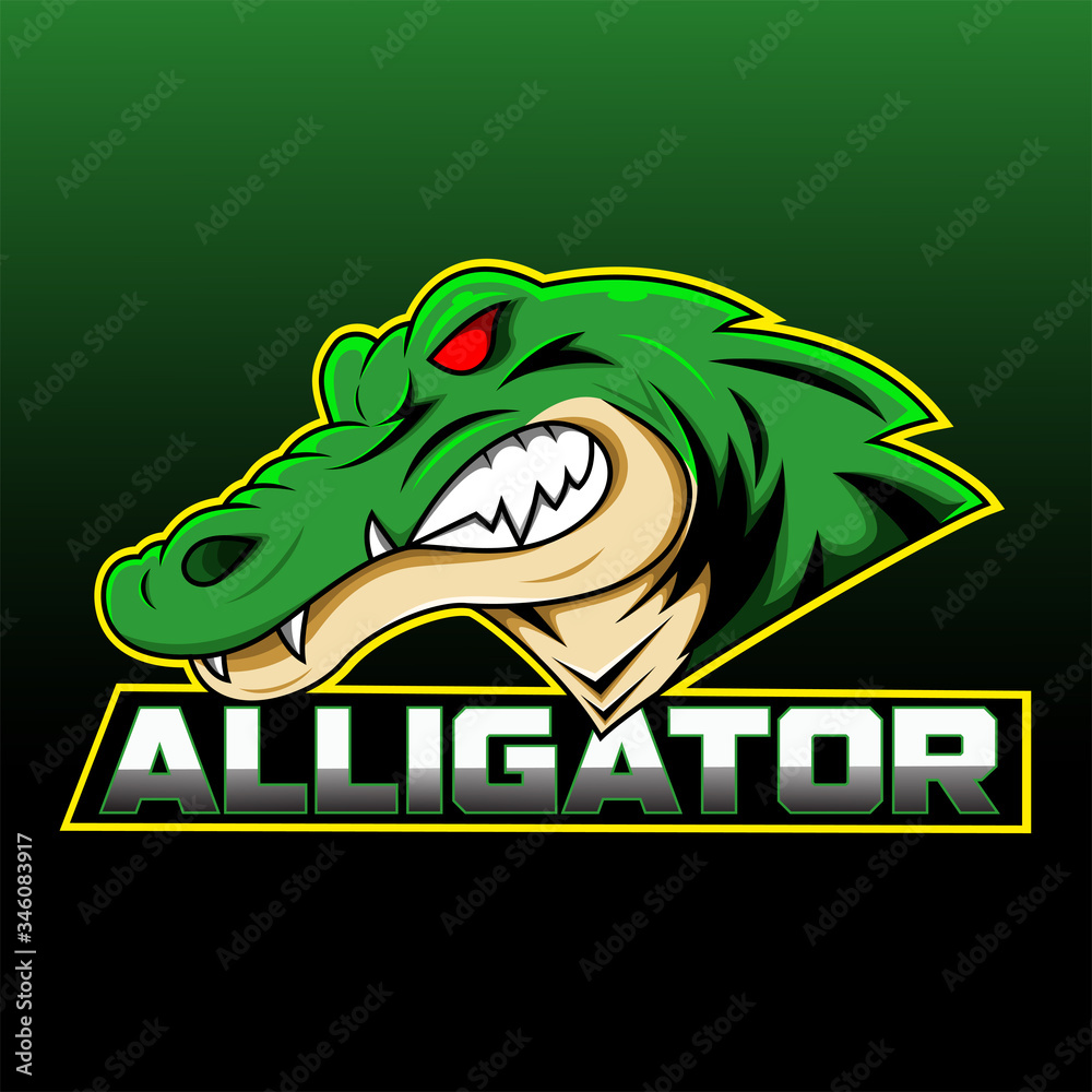 Alligator esport mascot logo design Stock Vector | Adobe Stock