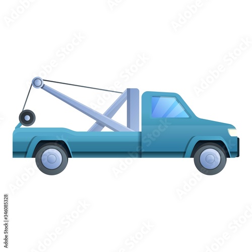 Tow truck help icon. Cartoon of tow truck help vector icon for web design isolated on white background