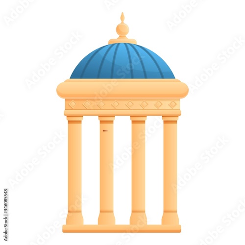 Column gazebo icon. Cartoon of column gazebo vector icon for web design isolated on white background
