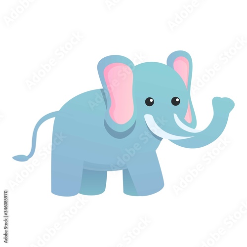 Elephant kid icon. Cartoon of elephant kid vector icon for web design isolated on white background © nsit0108
