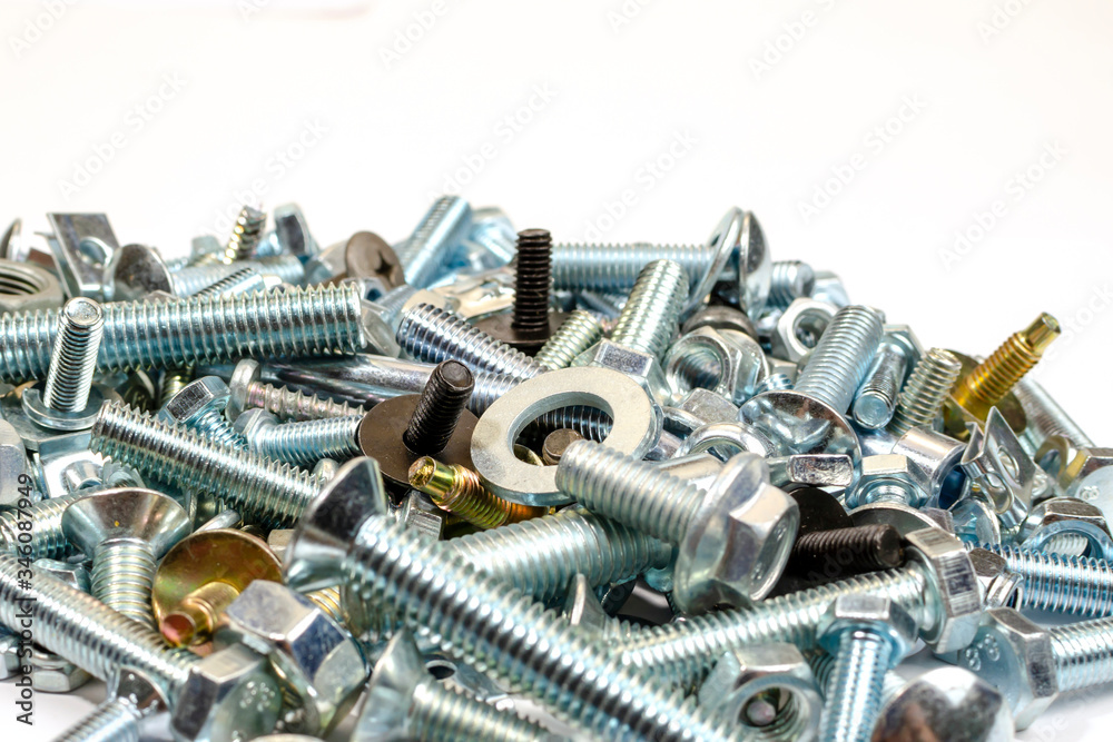lots of metal bolts for construction and repair as a background lots of metal bolts for construction and repair as a background