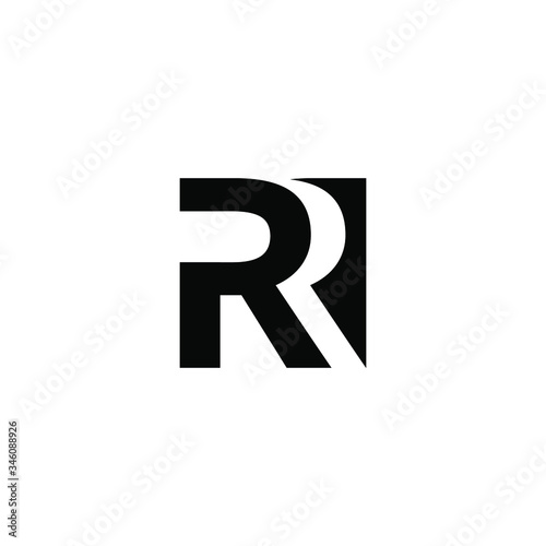 rr letter vector logo design photo