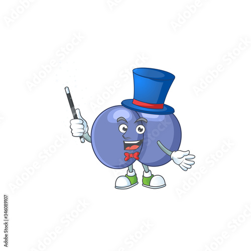Talented streptococcus pneumoniae Magician cartoon design style