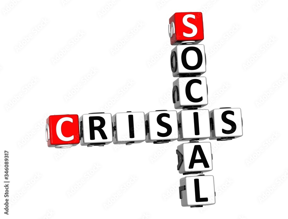 Virus Social Crisis. Coronavirus COVID-19. 3D red-white crossword puzzle on white background. Corona Virus Creative Words. Virus Social Crisis. Coronavirus COVID-19. 3D red-white crossword puzzle on white background. Corona Virus Creative Words.