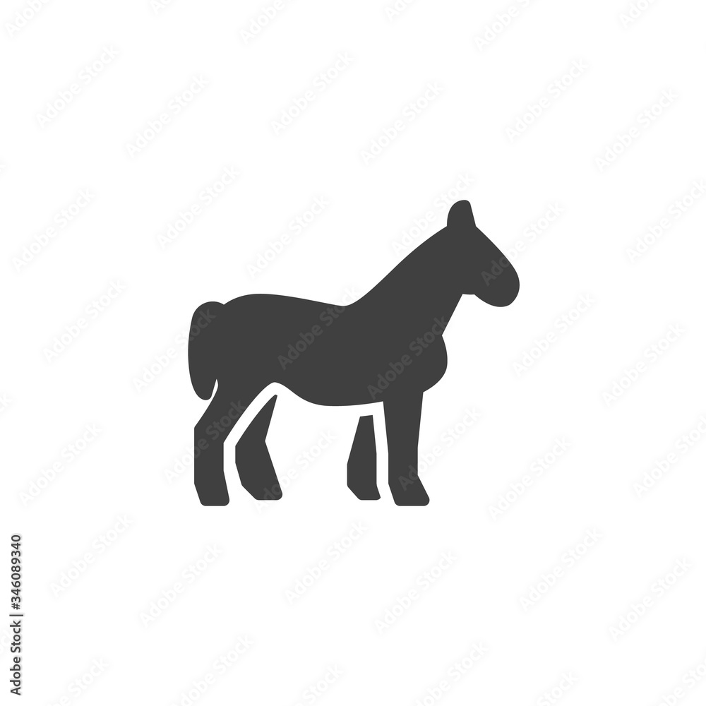 Horse farm animal line icon. linear style sign for mobile concept and web design. Livestock horse side view outline vector icon. Symbol, logo illustration. Vector graphics