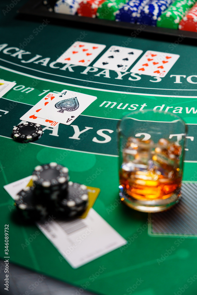 Fototapeta premium Casino Black Jack table