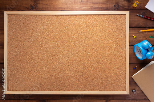 cork board or corkboard as background texture surface photo
