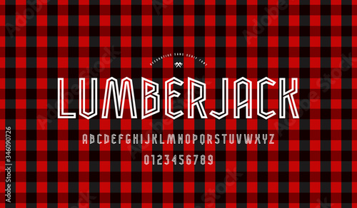Outline sans serif stick font