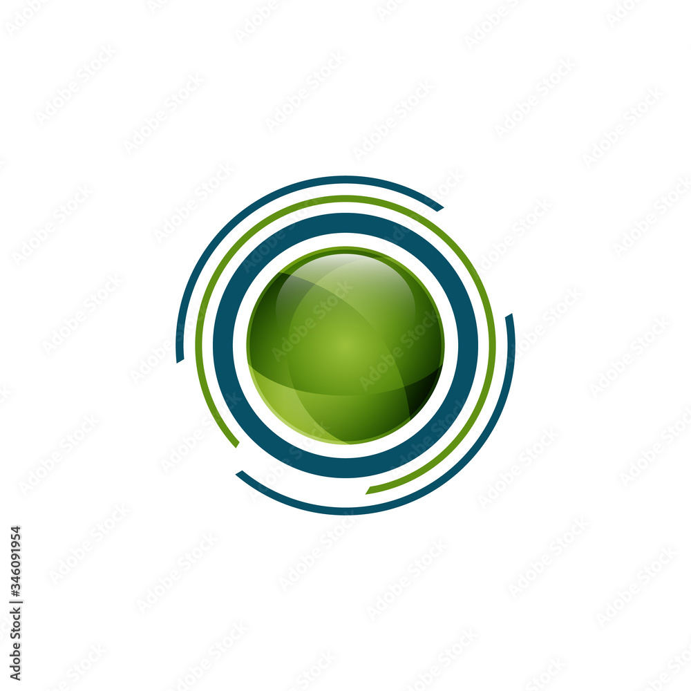 Abstract circle technology logo Abstract circle technology logo