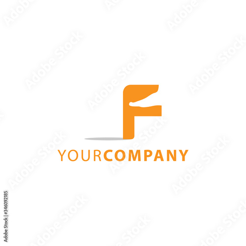 Letter F feet massage logo