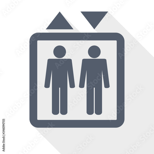 Elevator, lift flat design vector icon