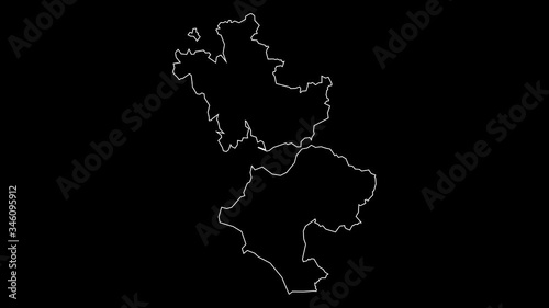 Dytiki Ellada Greece map outline animation photo