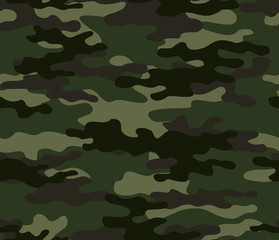 Fototapete Tarnmuster Grünes Camouflage Muster Braune Flecken  © Sanvel