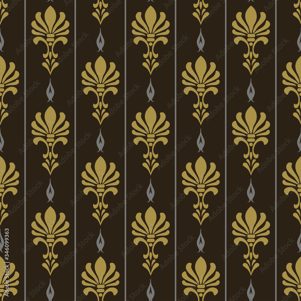 Background pattern for wallpaper. Asian style ornament on a black background. EPS 10 vector. Background pattern for wallpaper. Asian style ornament on a black background. EPS 10 vector.