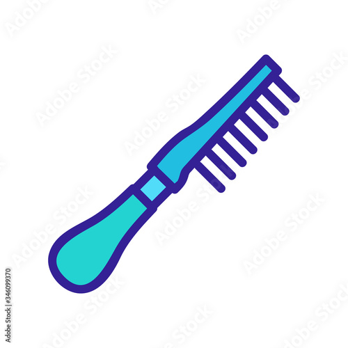 comb for combing fleas icon vector. comb for combing fleas sign. color symbol illustration