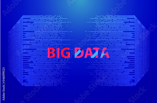 Effective template technology data, mining server farm room and smart digital devices such as phone ,computer, data, data processing vector illustration.