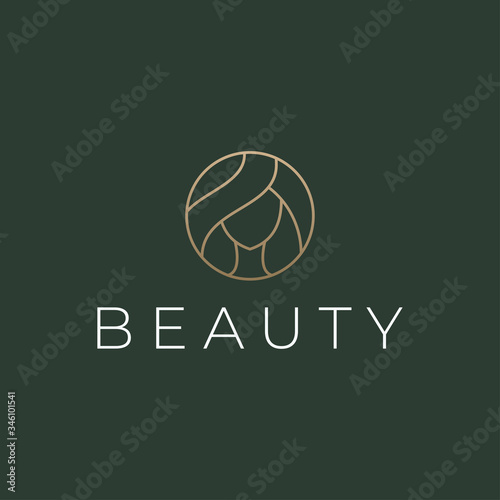 Beauty women logo design vector template