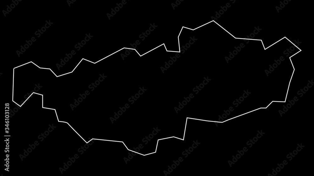 Walloon Brabant Belgium map outline animation Walloon Brabant Belgium map outline animation