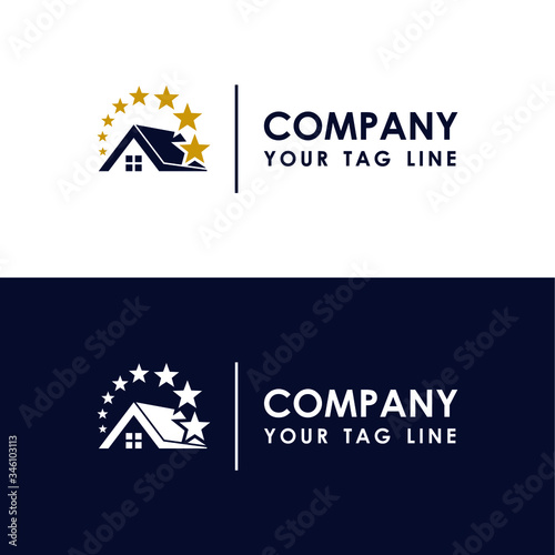 illustration vector graphic of luxury house  logo