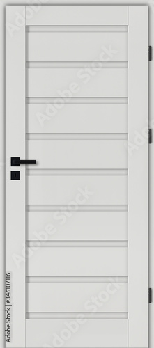 Drzwi wewnętrzne drewniane pełne - białe, RAL 9016