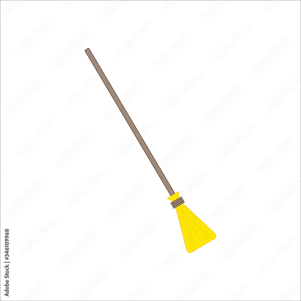 Witch's broom. illustration for web and mobile design. Witch's broom. illustration for web and mobile design.