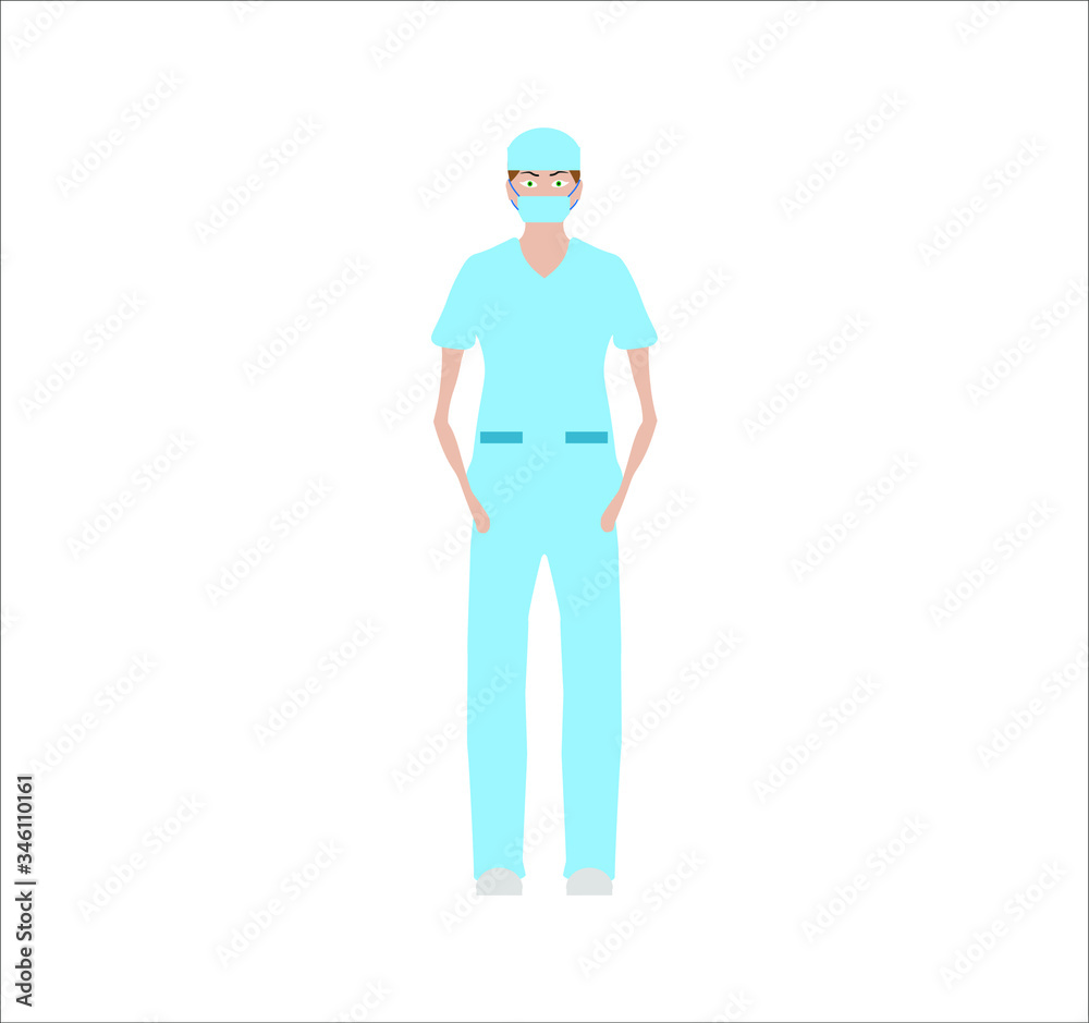female nurse. illustration for web and mobile design.