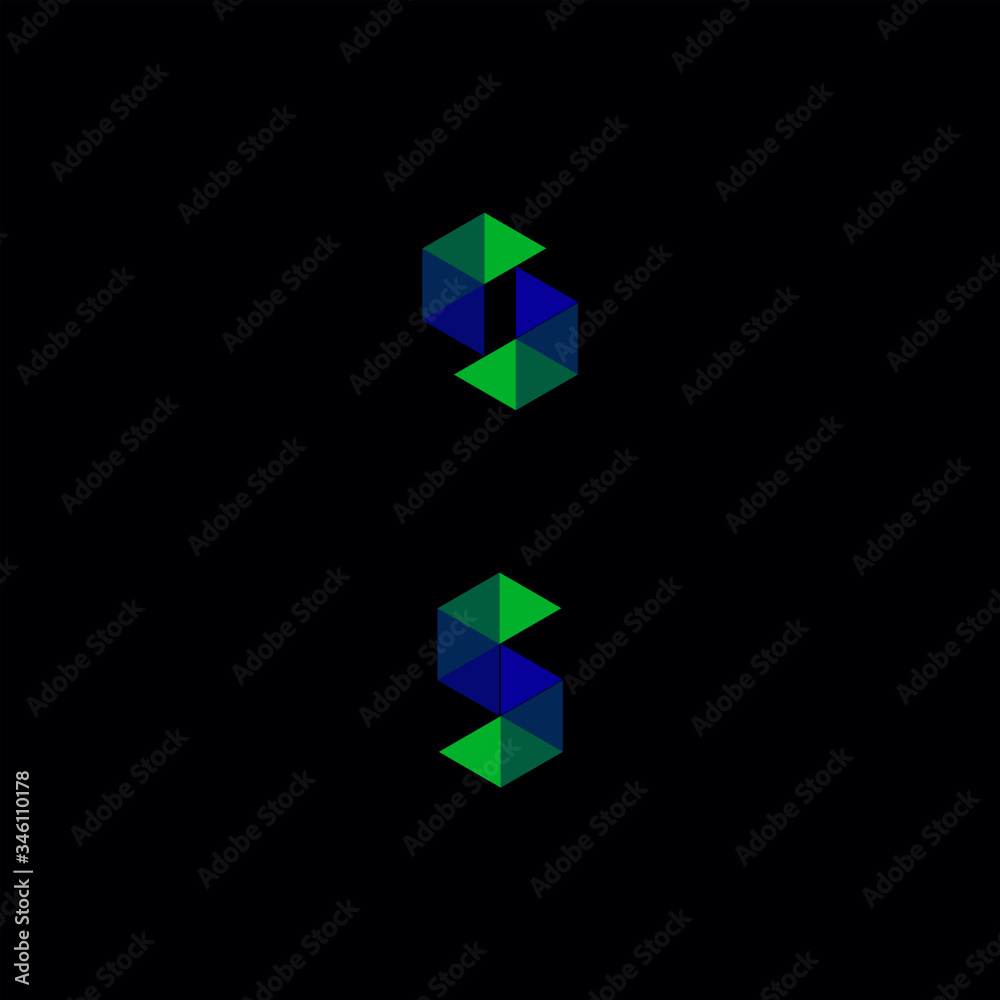 initial S letter logo geometric design initial S letter logo geometric design