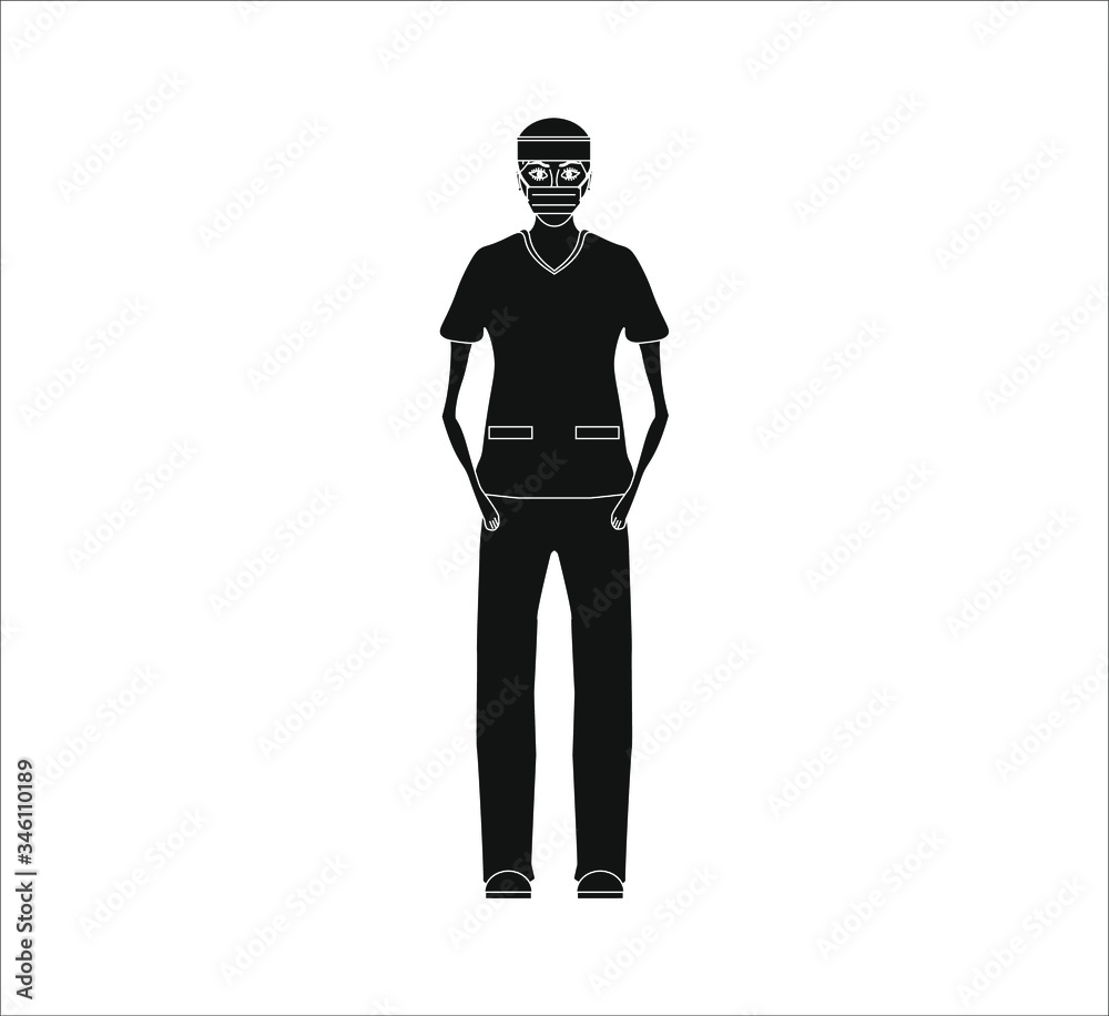 female nurse. illustration for web and mobile design. female nurse. illustration for web and mobile design.