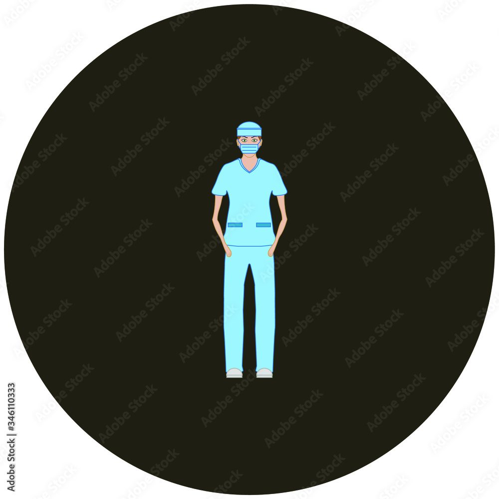 female nurse. illustration for web and mobile design. female nurse. illustration for web and mobile design.