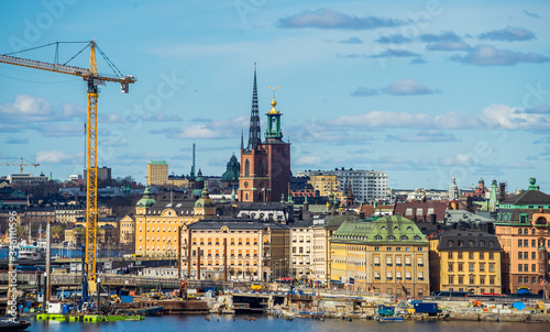 April 22, 2018. Stockholm, Sweden. Panorama of the historic center of Stockholm in clear weather. © fifg