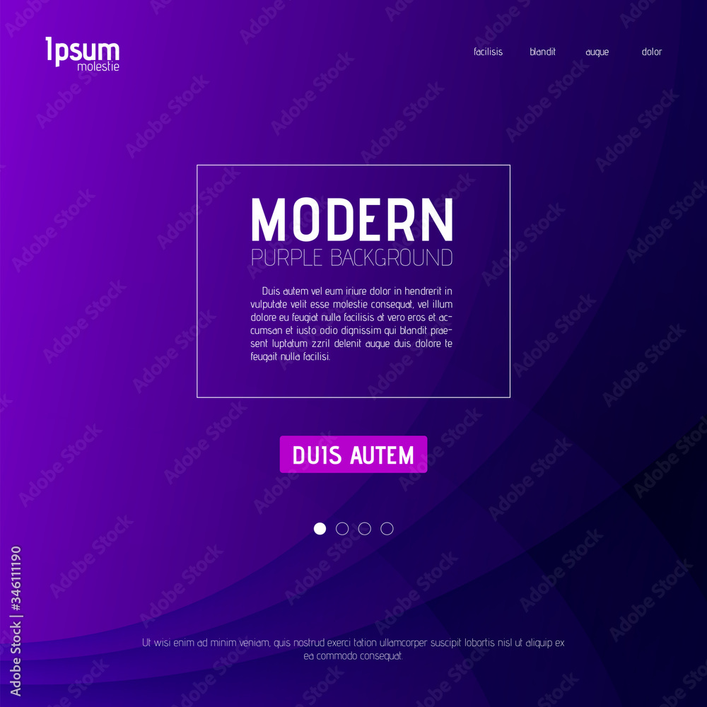Violet abstract background design. Gradient shapes composition. Flowing design for posters, banners or cards to.