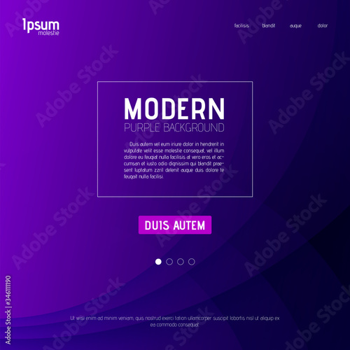 Violet abstract background design. Gradient shapes composition. Flowing design for posters, banners or cards to.