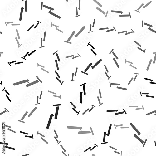 Black Windscreen wiper icon isolated seamless pattern on white background. Vector Illustration