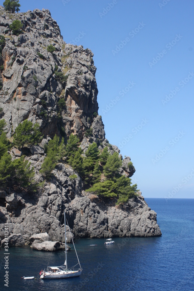 sea and cliff coast line Mallorca sea and cliff coast line Mallorca