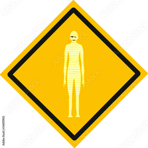 woman in egyptian mummy costume. illustration for web and mobile design.