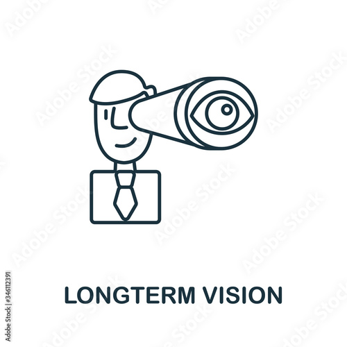 Longterm Vision icon from global business collection. Simple line Longterm Vision icon for templates, web design and infographics