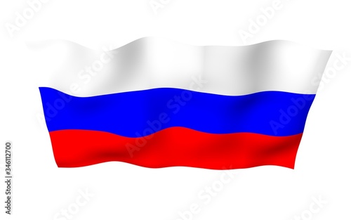 Free Download Waving flag of the Russian Federation. The National. State symbol of the Russia. 3D illustration - GFXLoad